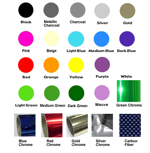 Decal Color Chart