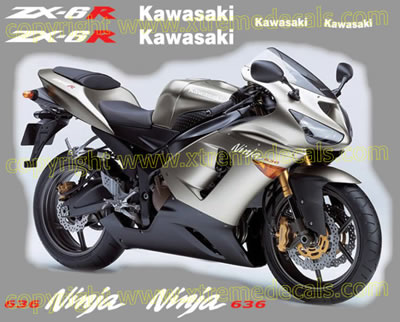 Kit adesivi compatibile con Kawasaki Zx6R 2005 - 2006 - MXPKAD9658